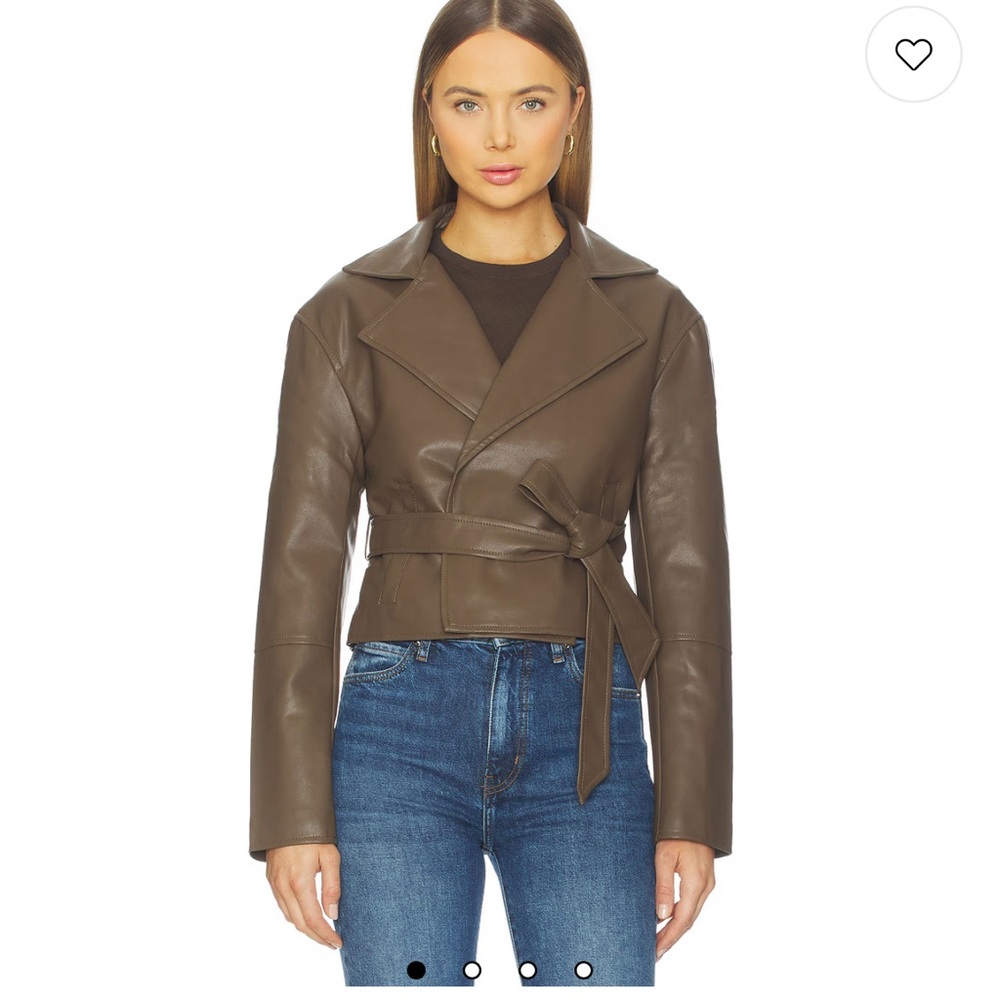 Women's Stylish Brown Leather Wrap Jacket